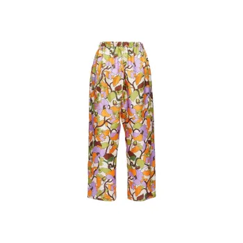 La DoubleJ Floral Drawstring Waist Trousers