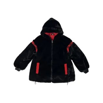 DSG DISGUSTO FW22 Letter Hooded Loose Fit Thickened Puffer Jacket Women's Black