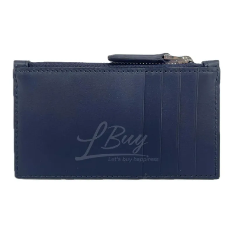 GUCCI Leather Card Holder Unisex Dark Blue-1