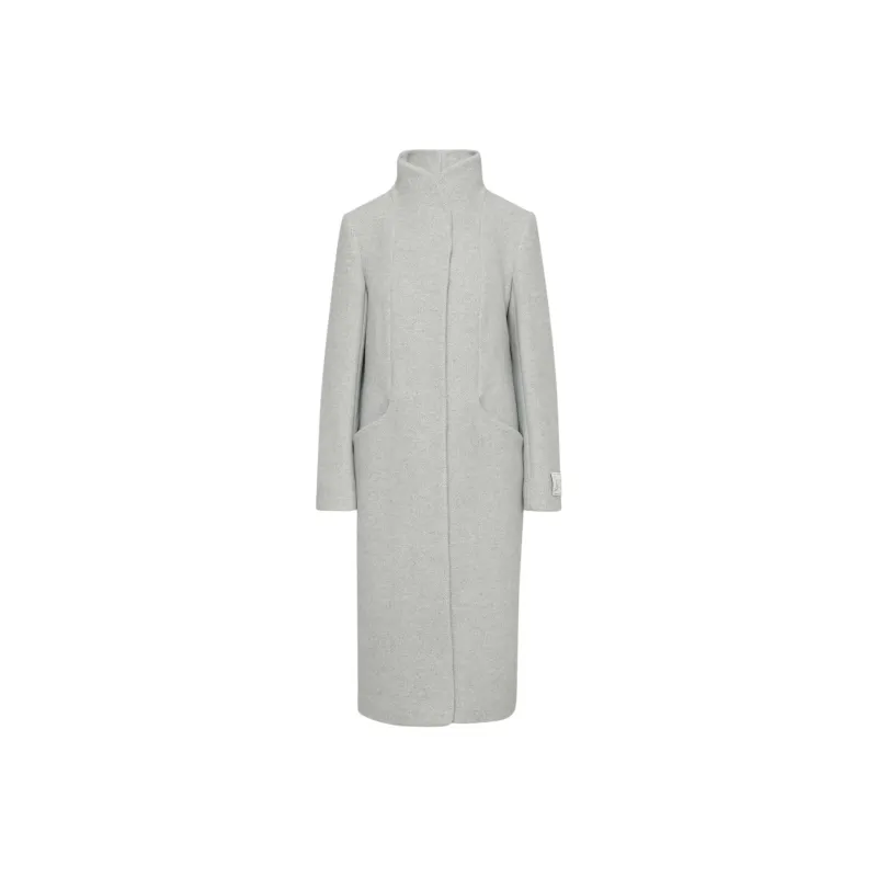 ARITZIA Wilfred The Cocoon Long Coat Coats Women's Linus Txtr Wt Lt Gre/Light Gray-0