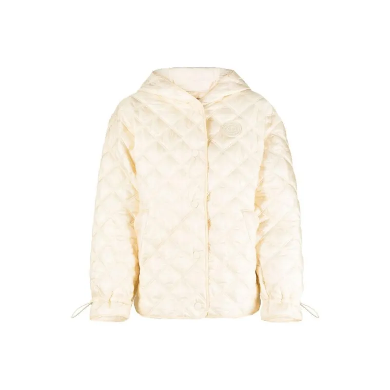 TWINSET MILANO Puffer Jacket Women's Beige Yellow-0
