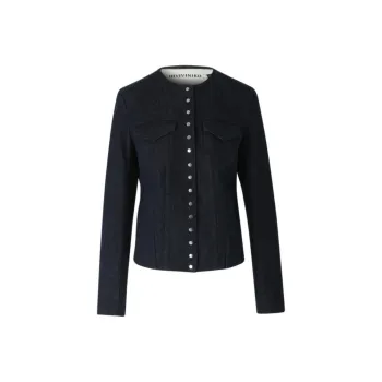 III VIVINIKO Denim Jacket Women's Navy Blue