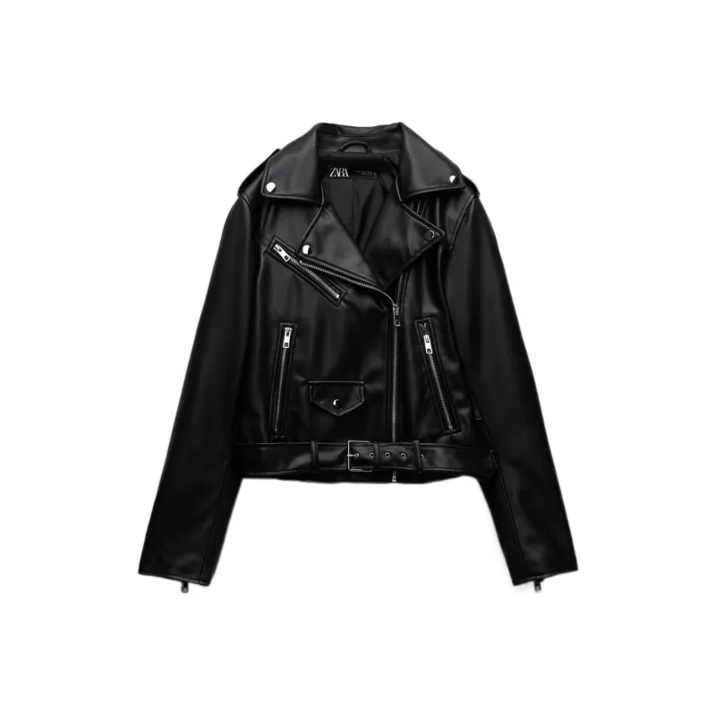 ZARA Cropped Coats Women's Black-0