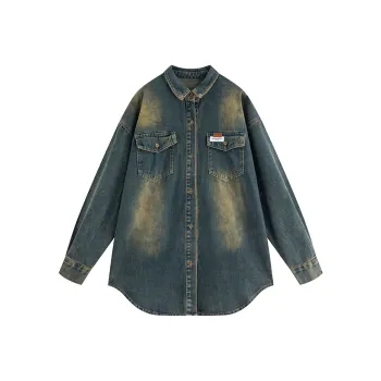 Juden Choi Denim Jacket Women's Dark Blue