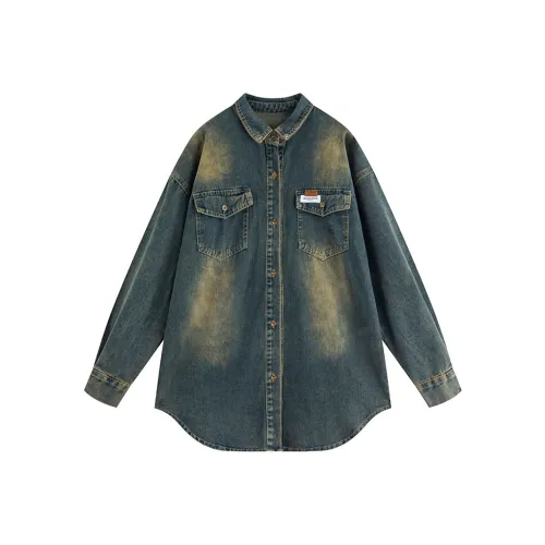Juden Choi Denim Jacket Women's Dark Blue