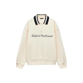 ZARA Sweatshirt Women's Raw White