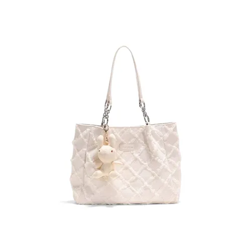 CLEVER& KETCH PU Shoulder Bag Women's Ecru