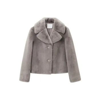 OVV Coats Women's Coffee Solid Color B2