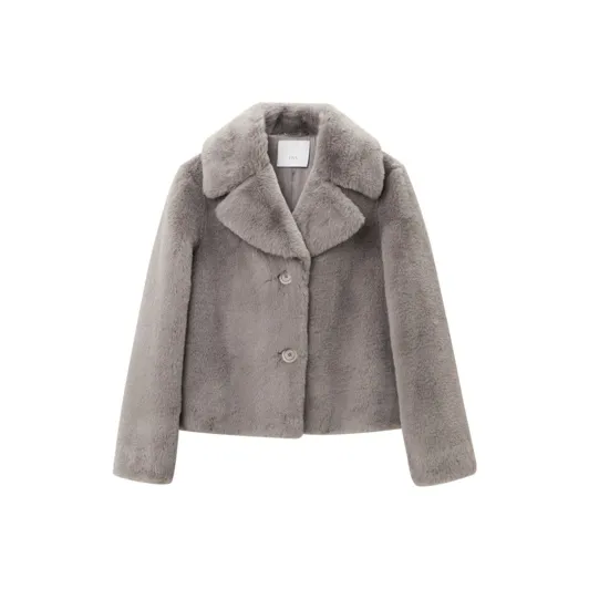 OVV Coats Women's Coffee Solid Color B2-0