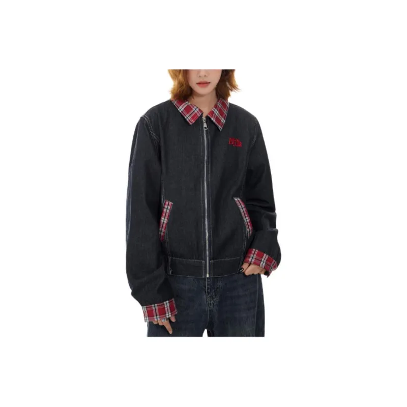 YINLEI Cropped Coat Women's Dark Blue-0