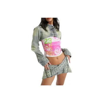 Jaded London Cropped Coats Women's Blue