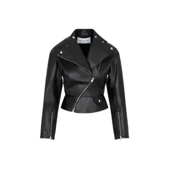Alaia Leather Jackets Women's Black