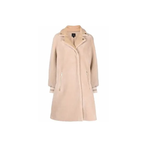 ARMANI EXCHANGEAE Velvet feel Coat Women's Beige