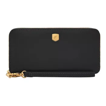 FOSSIL Leather Wallet Women's Black