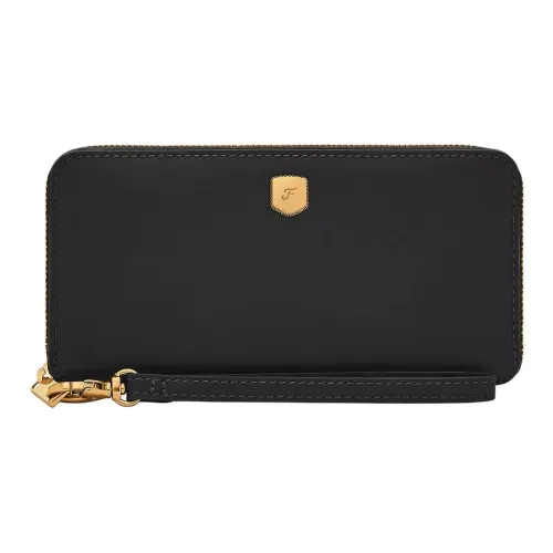 FOSSIL Leather Wallet Women's Black