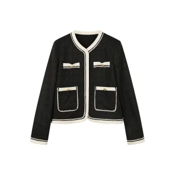 Migu Cropped Coats Women's Black