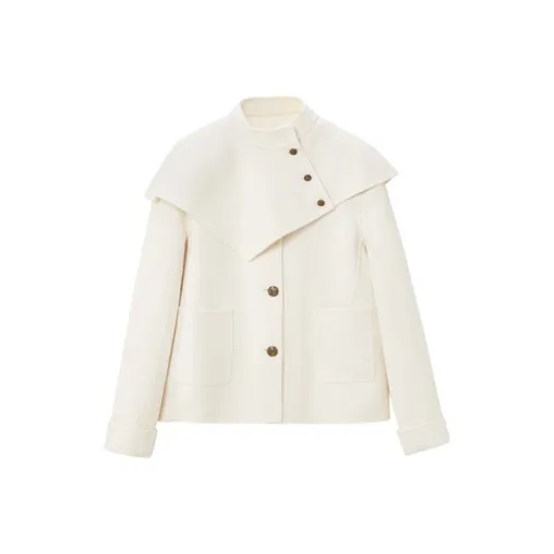 OVV Coats Women's Ecru Solid Color C3-0