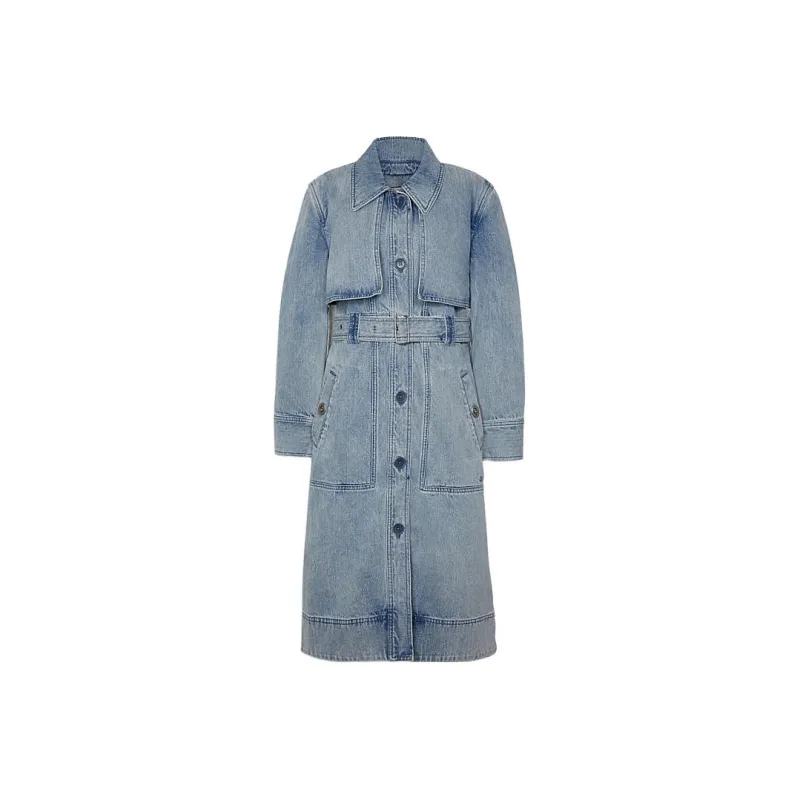 COACH FW22 Trench Coat Women's Blue-0