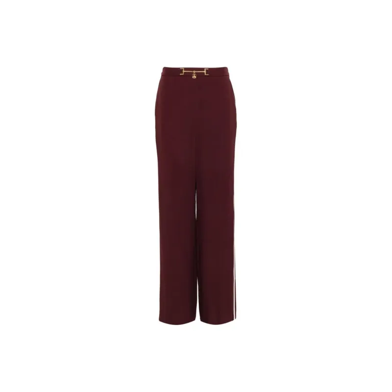 Elisabetta Franchi Horsebit Palazzo Pants-0