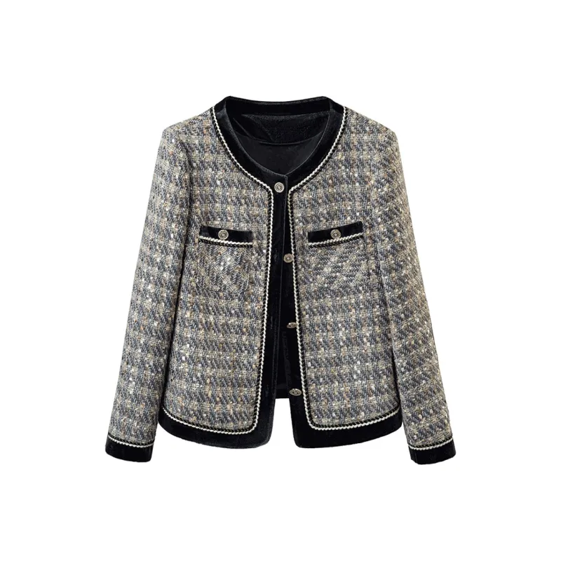 Cypress House Cropped Coat Women's Gray Purple-0