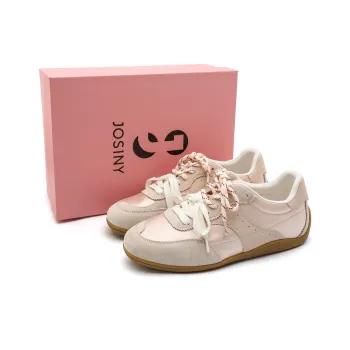JOSINY Shock Absorbing, Non Slip, Wear Resistant, Breathable And Lightweight Low Top Casual Shoes Women's Light Pink