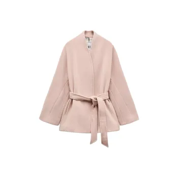 ZARA ZW Series Coats Women's Light Pink