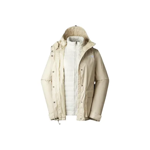 THE NORTH FACE City Outdoor Collection Waterproof And Windproof To Keep Warm Windbreaker Jacket Women's Beige