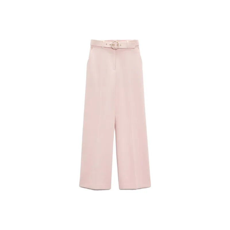 ZARA Casual Pants Women's Light Pink Red-0