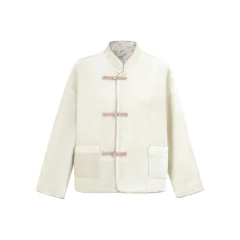 YESWOMEN Cropped Coats Women's Bunch Of Flowers Republic Of China Style Coat