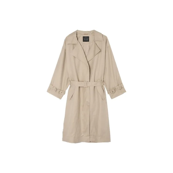 Levis Trench Coats Women's Khaki-0