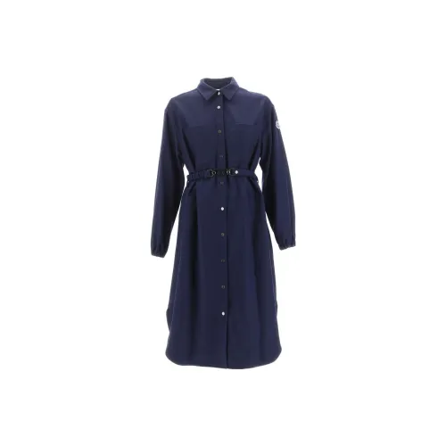 Moncler Trench Coats Women's Dark Blue