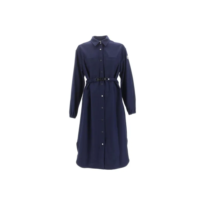 Moncler Trench Coats Women's Dark Blue-0