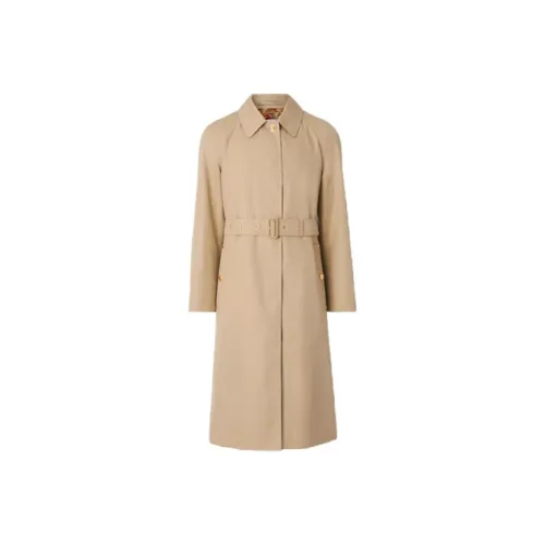 Burberry Trench Coats Women's Soft Yellow Umber