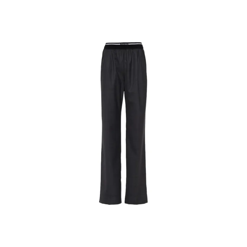 MIU MIU Glen Plaid check Trousers-0