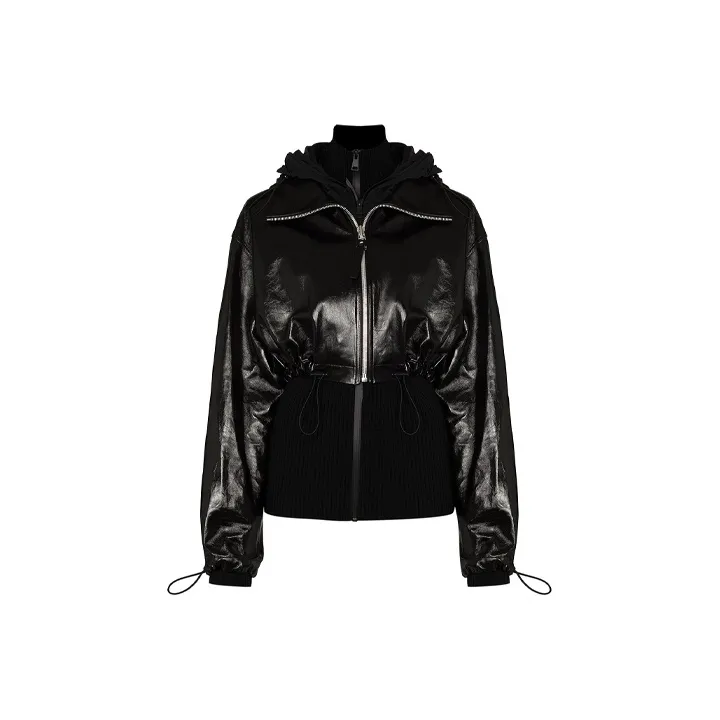 Bottega Veneta Leather Jackets Women's Black-0