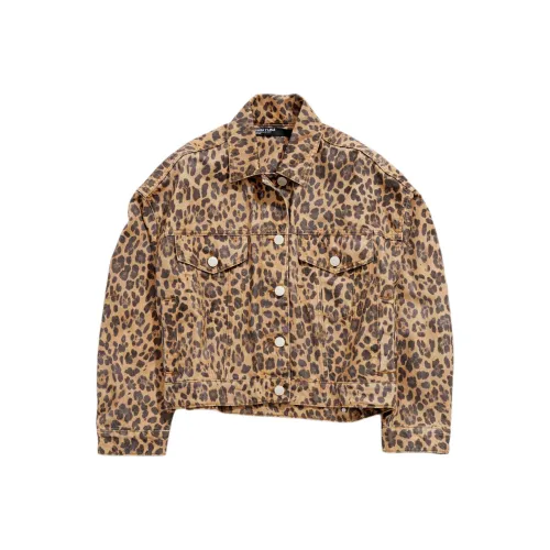 Bimba Y Lola Leopard print Oversize Denim Jacket