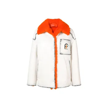 PRADA SS23 Leather Jacket Women's White