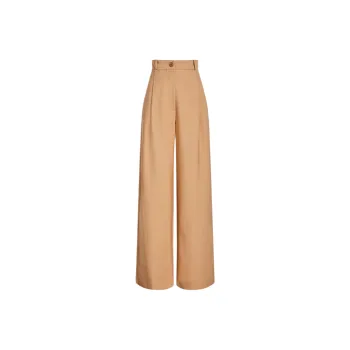 SCANLAN THEODORE Pleat Drape Leg Trouser Casual Pants Women's Camel/Camel