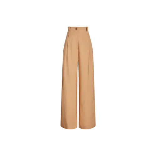 SCANLAN THEODORE Pleat Drape Leg Trouser Casual Pants Women's Camel/Camel