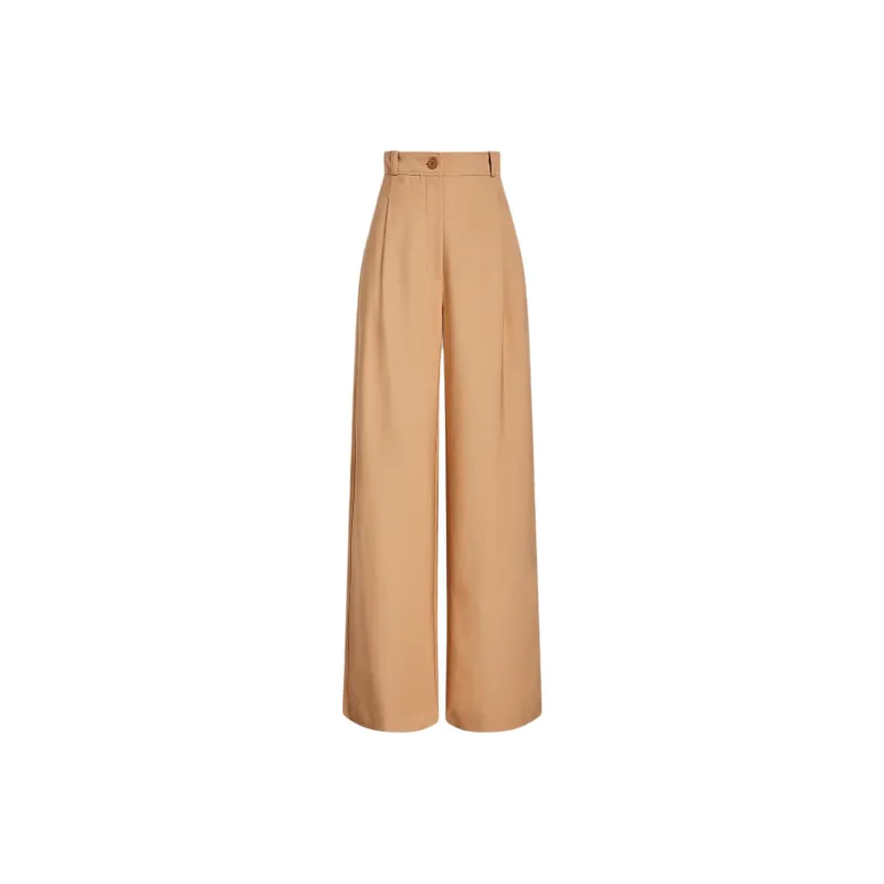 SCANLAN THEODORE Pleat Drape Leg Trouser Casual Pants Women's Camel/Camel-0