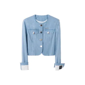 MODULER XIACHUAN Denim Jacket Women's Light Blue