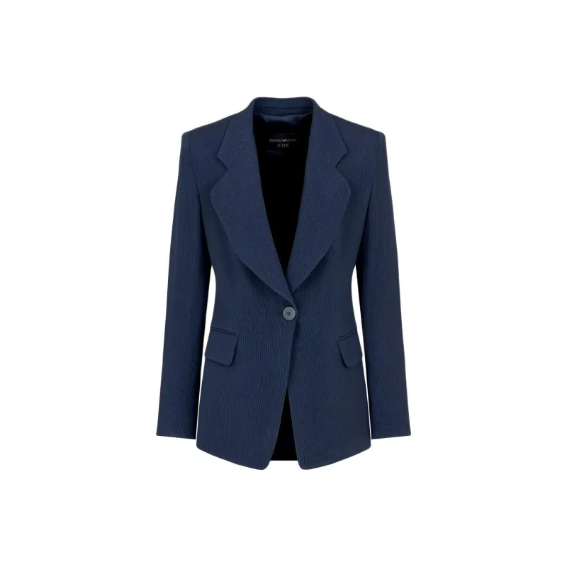 EMPORIO ARMANI Icon Canneté Cady Blazer-0