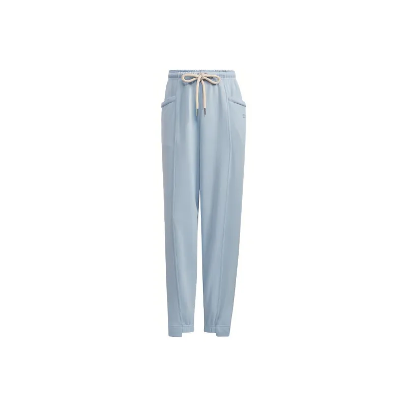 Adidas Knitted Sports Pants Women's Light Cyan Gray-0
