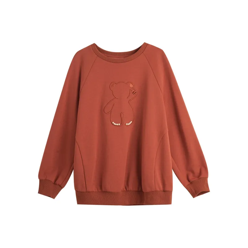 Olrain Sweatshirt Women's Orange Brown-0