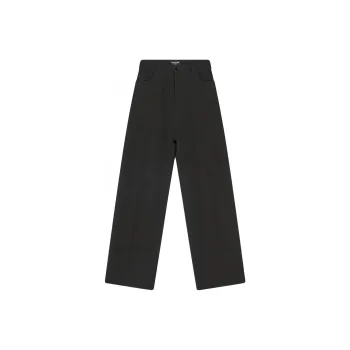 Balenciaga Wool Gabardine Baggy Tailored Pants Black
