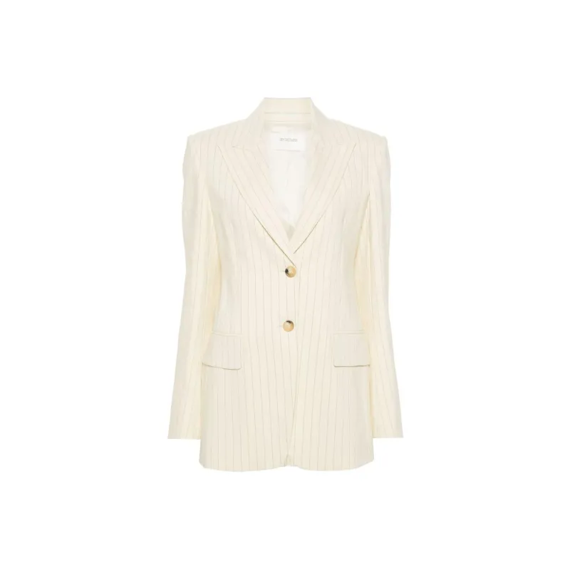 SportMax Striped Single Breasted Jacket-0