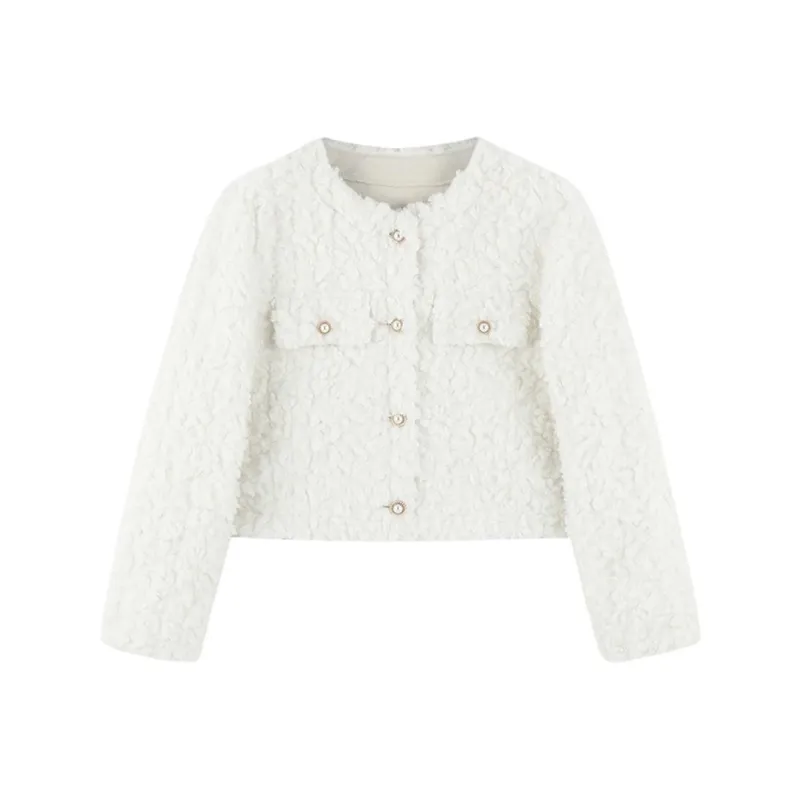 Demana Velvet feel Coat Women's Ecru-0