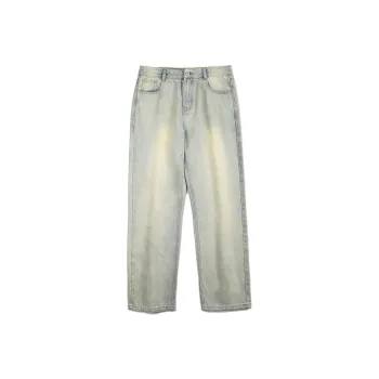 CELUCASN Jeans Unisex Yellow Mud