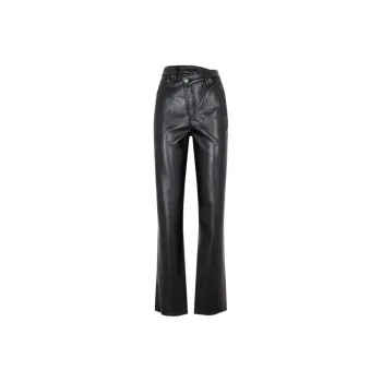 AGOLDE Recycled Leather Criss Cross Straight Jean 'Detox/Black'