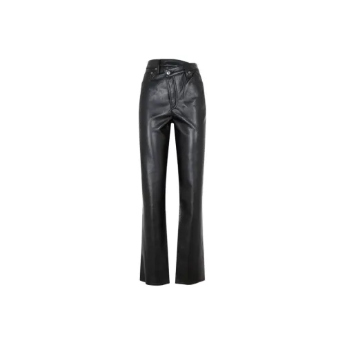 AGOLDE Recycled Leather Criss Cross Straight Jean 'Detox/Black'
